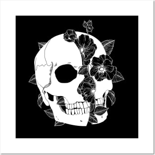 Skull Roses Posters and Art